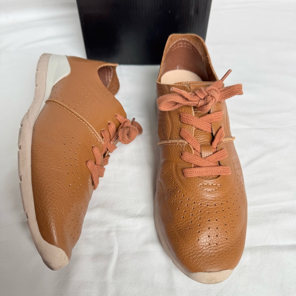 Chelsea Crew Brown Leather Sneakers Women’s 8 Brazil Comfort Shoes Minimalist